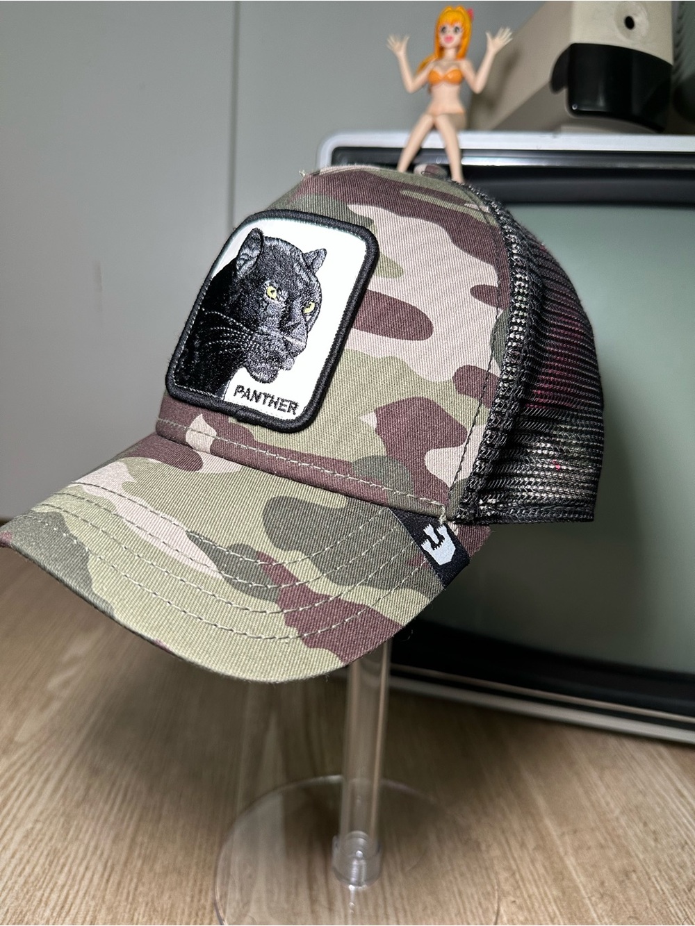 Goorin Bros The Panther Camo and Black Adjustable Snap Back